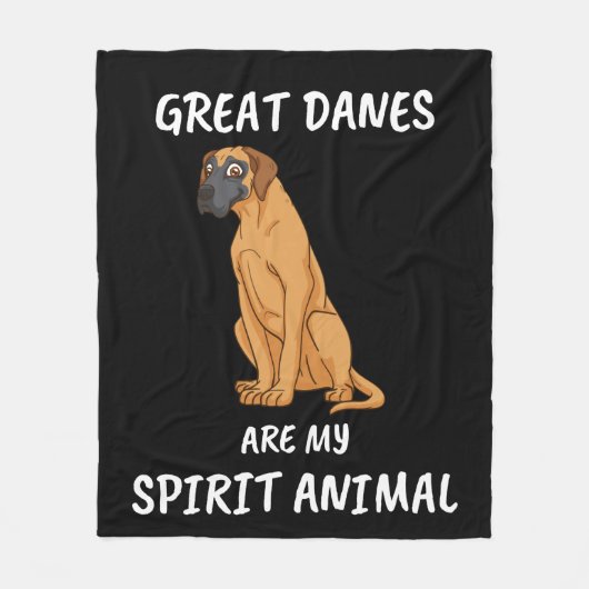 Great Dane Gift Dog Lover Women Dog Fleecedecke (Vorderseite)