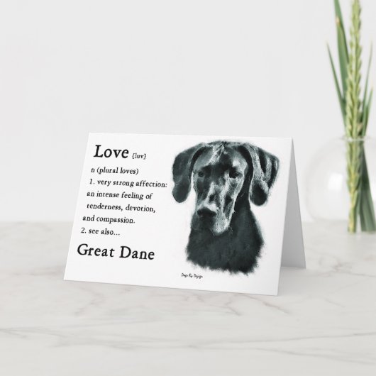Great Dane Gips Karte (Vorderseite)