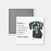 Great Dane Gips Magnet (Vorderseite/Rückseite)