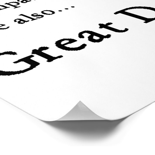 Great Dane Gips Poster (Ecke)