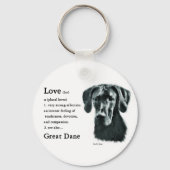 Great Dane Gips Schlüsselanhänger (Vorderseite)