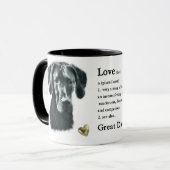Great Dane Gips Tasse (Vorderseite Links)