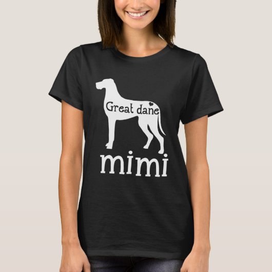 Great Dane Grandma Great Dane Mimi Dog Lover Mothe T-Shirt (Vorderseite)