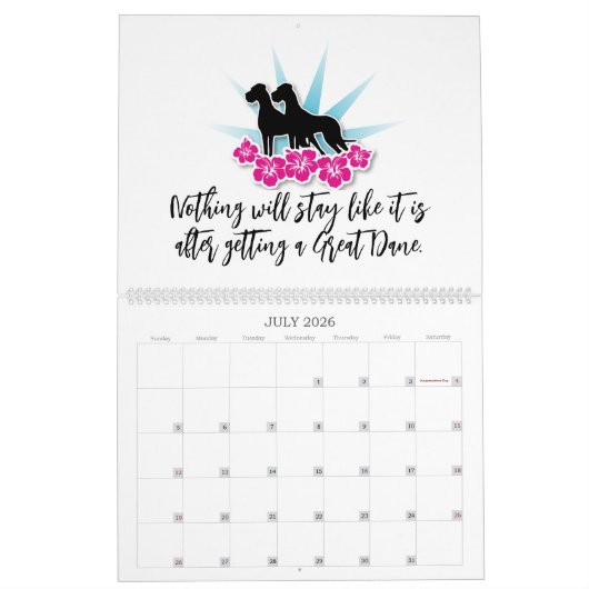 Great Dane Graphics Calendar Kalender (Jul 2026)
