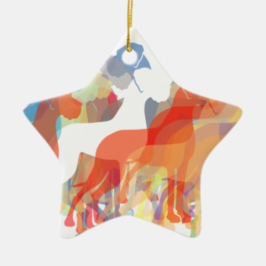 Great Dane group Keramik Stern-Ornament