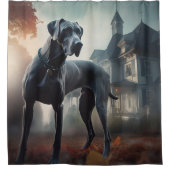 Great Dane Halloween Beängstigend Duschvorhang (Vorderseite)