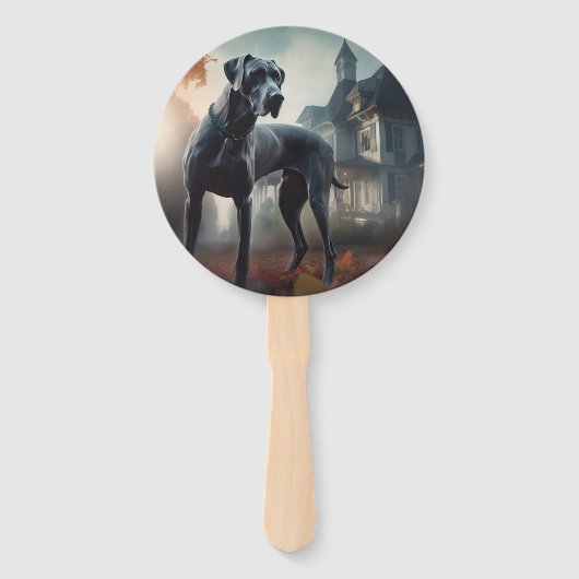 Great Dane Halloween Beängstigend Fächer (Rückseite)