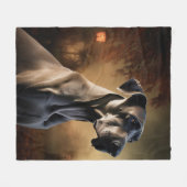 Great Dane Halloween Beängstigend Fleecedecke (Vorderseite (Horizontal))