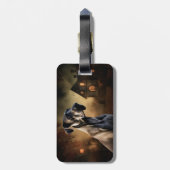 Great Dane Halloween Beängstigend Gepäckanhänger (Rückseite vertikal)