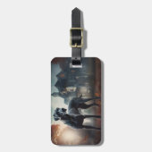 Great Dane Halloween Beängstigend Gepäckanhänger (Vorderseite vertikal)