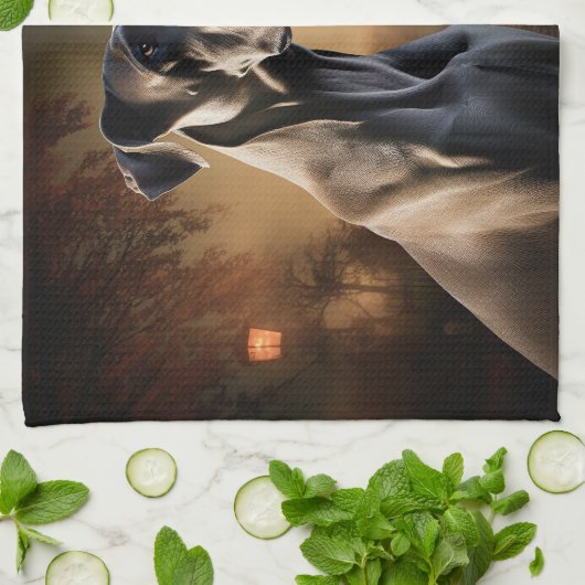 Great Dane Halloween Beängstigend Geschirrtuch (Gefaltet)