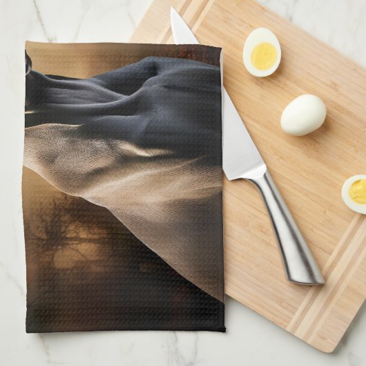 Great Dane Halloween Beängstigend Geschirrtuch (Viertel Falte)