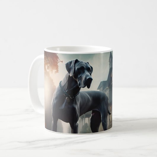 Great Dane Halloween Beängstigend Kaffeetasse (Vorderseite Links)