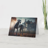 Great Dane Halloween Beängstigend Karte (Vorderseite)