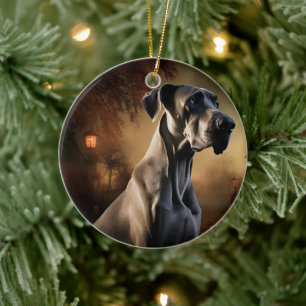 Great Dane Halloween Beängstigend Keramik Ornament