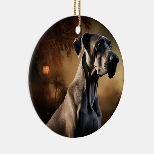 Great Dane Halloween Beängstigend Keramik Ornament (Rechts)
