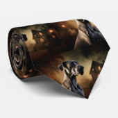 Great Dane Halloween Beängstigend Krawatte (Gerollt)