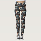 Great Dane Halloween Beängstigend Leggings (Vorderseite)