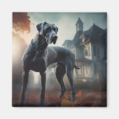 Great Dane Halloween Beängstigend Magnet (Vorne)