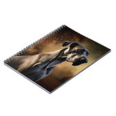 Great Dane Halloween Beängstigend Notizblock (Linke Seite)