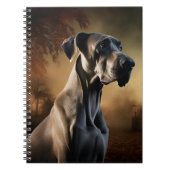 Great Dane Halloween Beängstigend Notizblock (Vorderseite)
