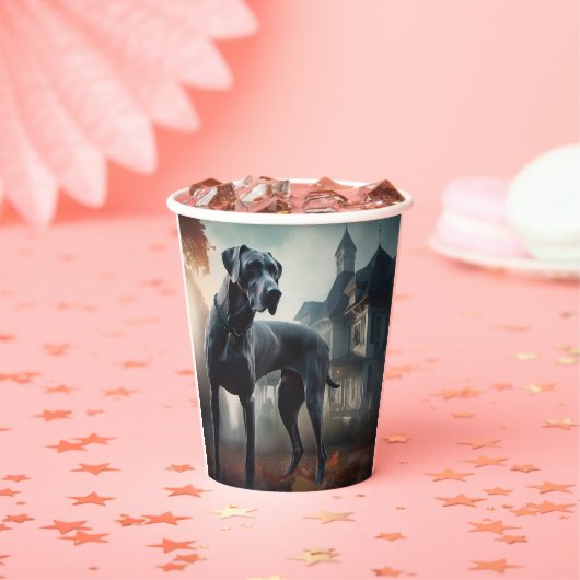 Great Dane Halloween Beängstigend Pappbecher (Insitu)