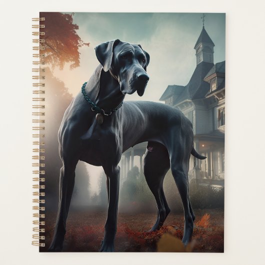 Great Dane Halloween Beängstigend Planer (Vorderseite)