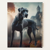 Great Dane Halloween Beängstigend Planer (Rückseite)