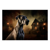 Great Dane Halloween Beängstigend Poster (Vorderseite)