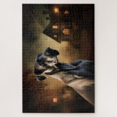 Great Dane Halloween Beängstigend Puzzle (Vertikal)