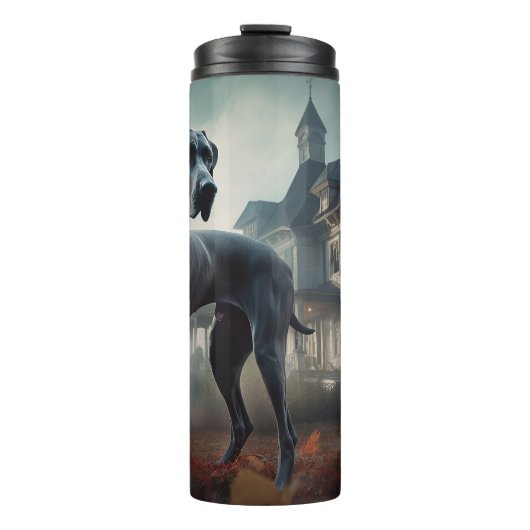 Great Dane Halloween Beängstigend Thermosbecher (Vorderseite)