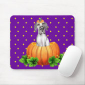 Great Dane Halloween Black UC Dane-O-Lantern Mousepad (Mit Mouse)