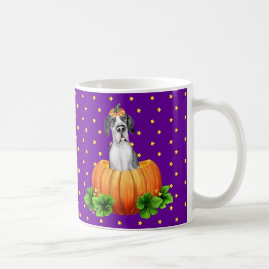 Great Dane Halloween Fawn/Mantal UC Stars Brauch Kaffeetasse (Rechts)
