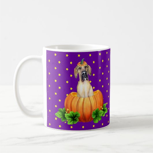 Great Dane Halloween Mantle/Fawn Stars custom RRRR Kaffeetasse (Links)