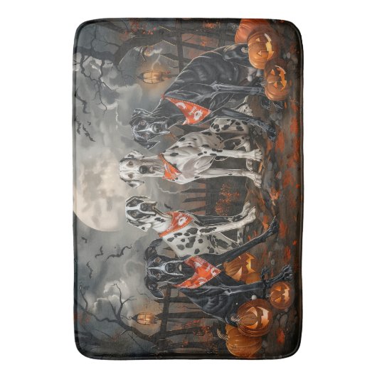 Great Dane Halloween Spooky Badematte (Vorderseite Vertikal)