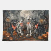 Great Dane Halloween Spooky Geschirrtuch (Horizontal)
