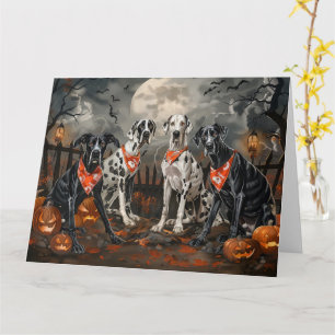 Great Dane Halloween Spooky Karte