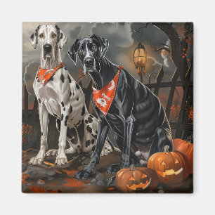 Great Dane Halloween Spooky Magnet