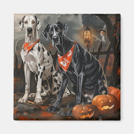 Great Dane Halloween Spooky Magnet (Vorne)