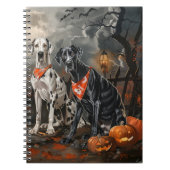 Great Dane Halloween Spooky Notizblock (Vorderseite)
