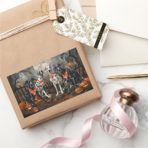 Great Dane Halloween Spooky Rechteckiger Aufkleber