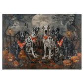 Great Dane Halloween Spooky Schneidebrett (Vorderseite)
