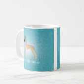 Great Dane Happy Birthday Design Kaffeetasse (Vorderseite Links)