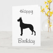 Great Dane Happy Birthday Karte (Gelbe Blume)