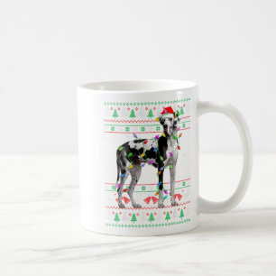 Great Dane Harlekin Hund Weihnachten Hässlicher Pu Kaffeetasse
