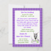 Great Dane Harlequin Birthday Cake Einladung (Rückseite)