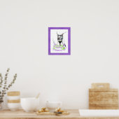 Great Dane Harlequin Birthday Cake Poster (Küche)