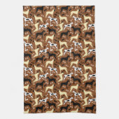 Great Dane Harlequin Fawn Black Danes Kitchen Towe Geschirrtuch (Vertikal)