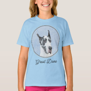 Great Dane (Harlequin) Gemälde - Originale Hundeku T-Shirt
