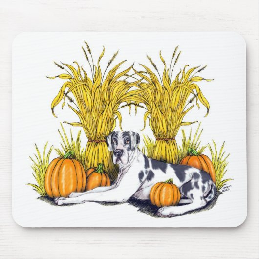 Great Dane Harlequin Harvest UC Mousepad (Vorne)